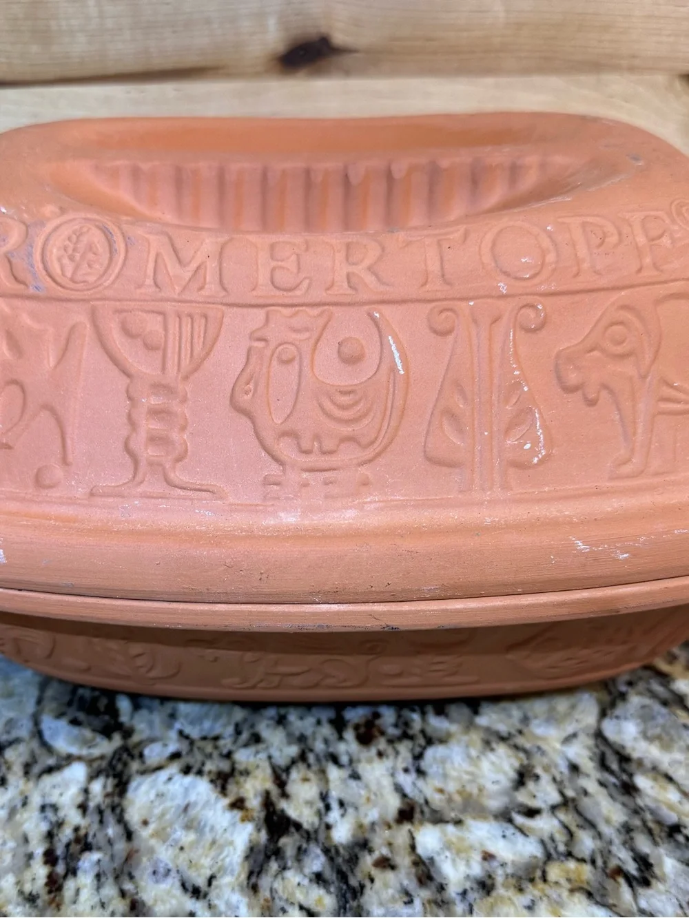 Vintage Romertopf Terracotta Clay Baker Roaster Unglazed Bay Keramik #111
